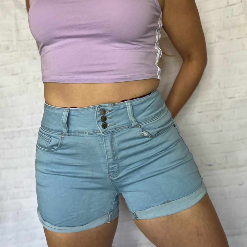 Booty Jean shorts. Super stretchy material like leggings! Size L